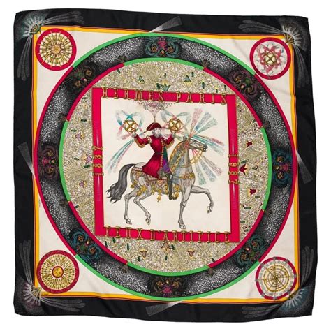 Vintage silk scarf Hermes Feux d'artifice 